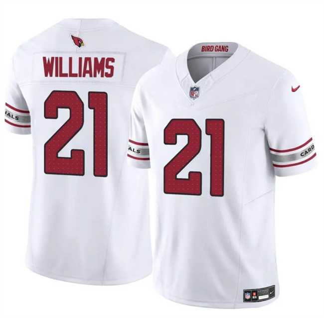 Men & Women & Youth Arizona Cardinals #21 Garrett Williams White 2024 F.U.S.E. Vapor Untouchable Limited Stitched Jersey->baltimore ravens->NFL Jersey